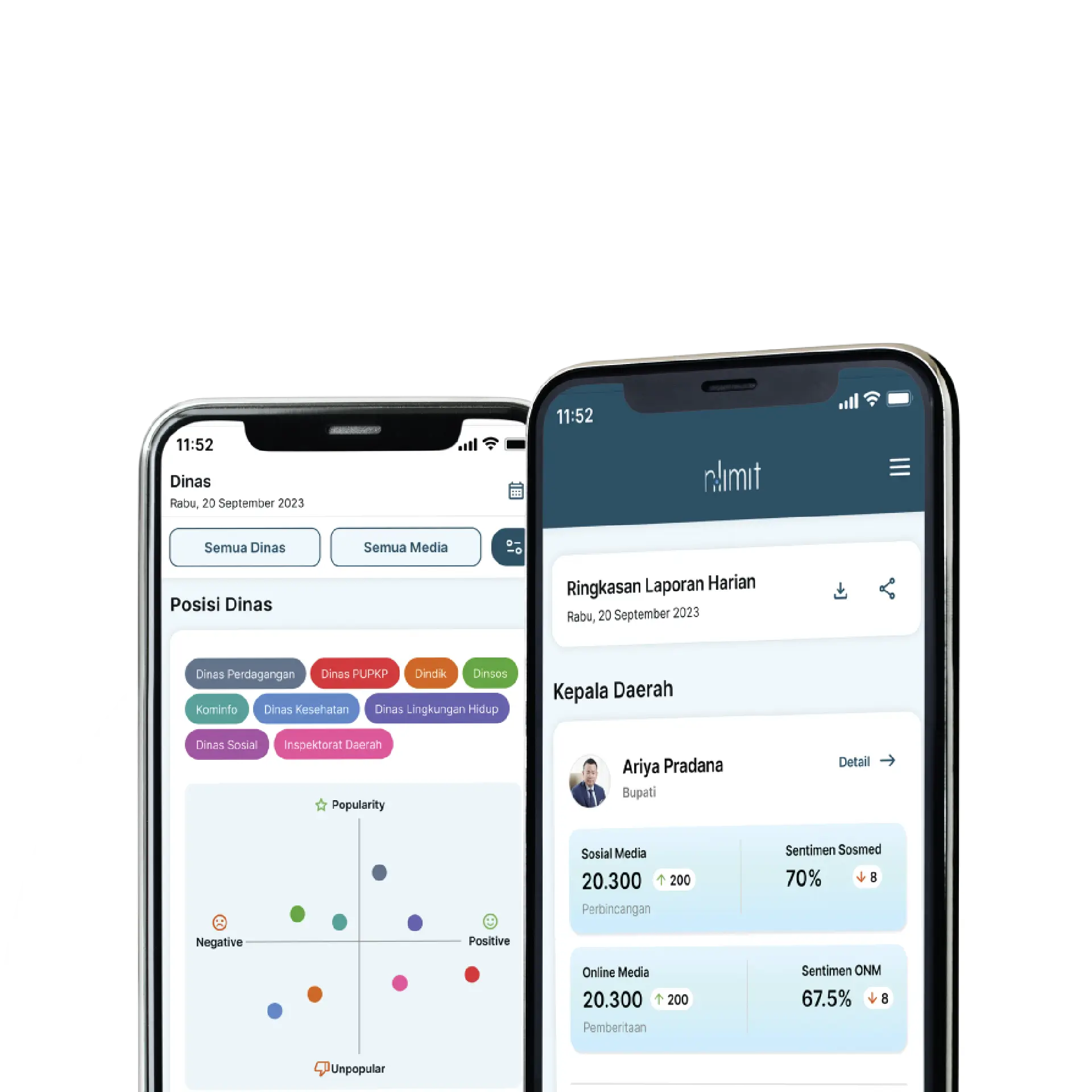 Tampilan aplikasi NoLimit m-Pemda